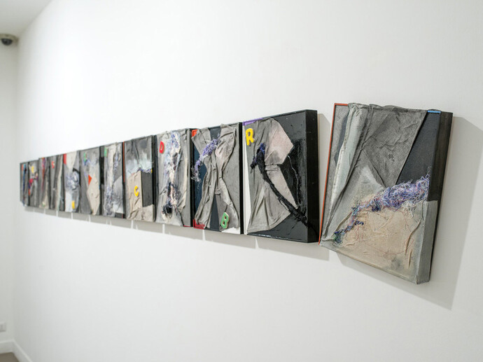 Claudio Marini, Untitled, 2014, tecnica mista su tavola, 35 x 30 cm (ciascuno)