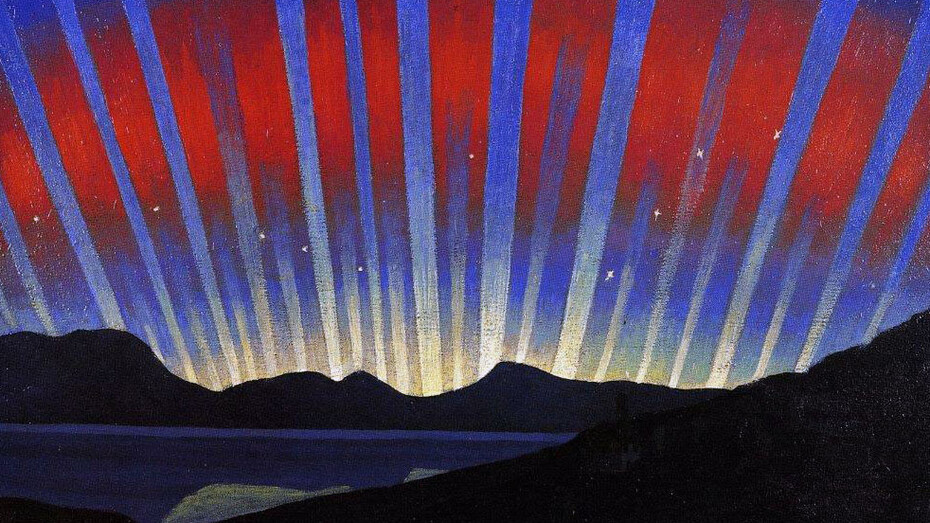 Luigi Russolo, Aurora boreale, 1938, olio su tela, Collezione privata, Lugano