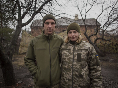 In the current war waged by patriarchy against patriarchy, by men against men, some Ukranian women are fighting alongside their men