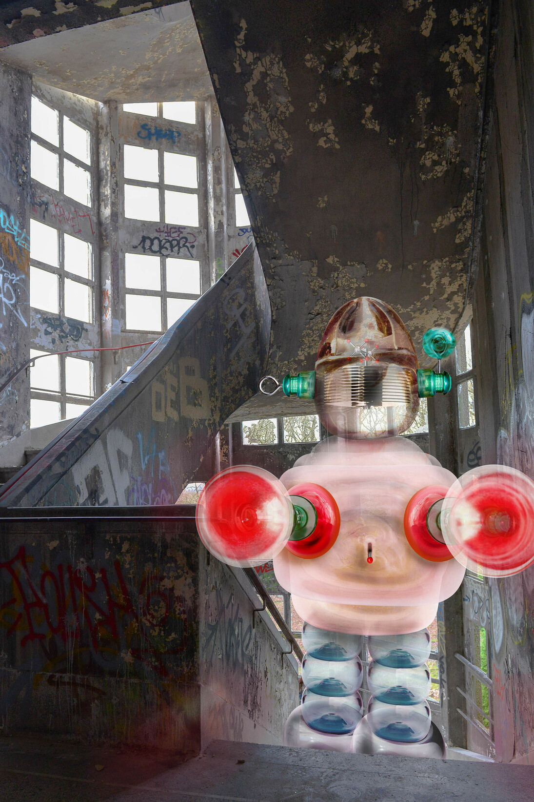 Pascal Jacquot, Astronaut robot dans l'escalier nord