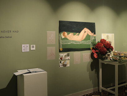 Neha Sahai, The friend that I never had, exhibition view. Courtesy of Latitude 28 Gallery