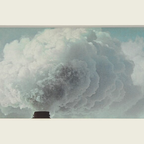 John Stezaker, Sublime XVII, 1987-98, Found image, 3 1/4 x 9 1/4 in. (8.2 x 23.5 cm) Copyright the artist. Courtesy The Approach, London. Photo: FXP photography.