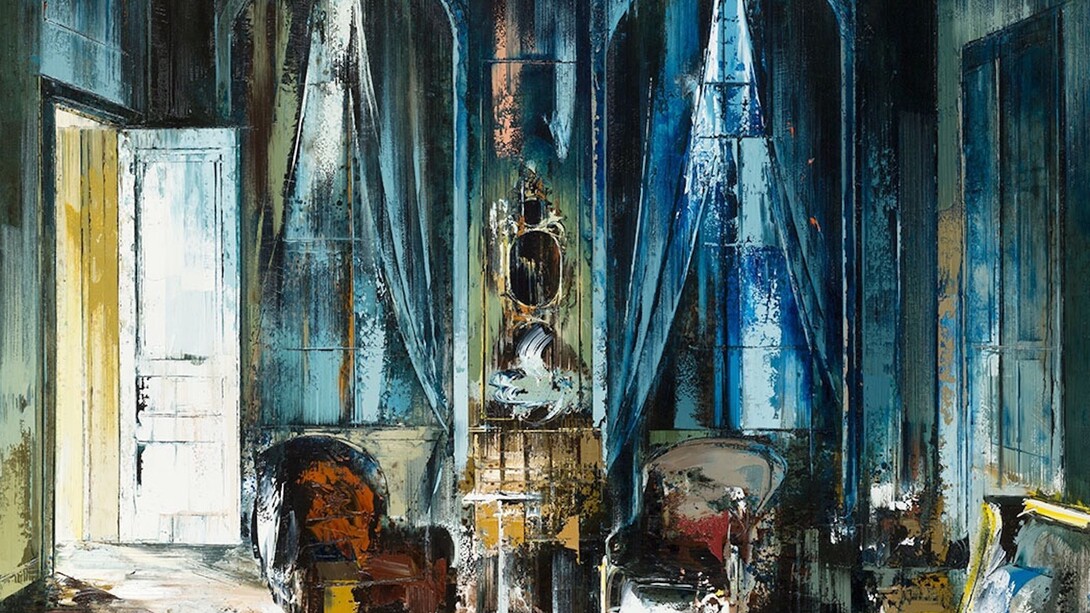 The Shuttered Room No. 2, 2017, oil on canvas, 160 x 186 cm. Courtesy of Long & Ryle Gallery