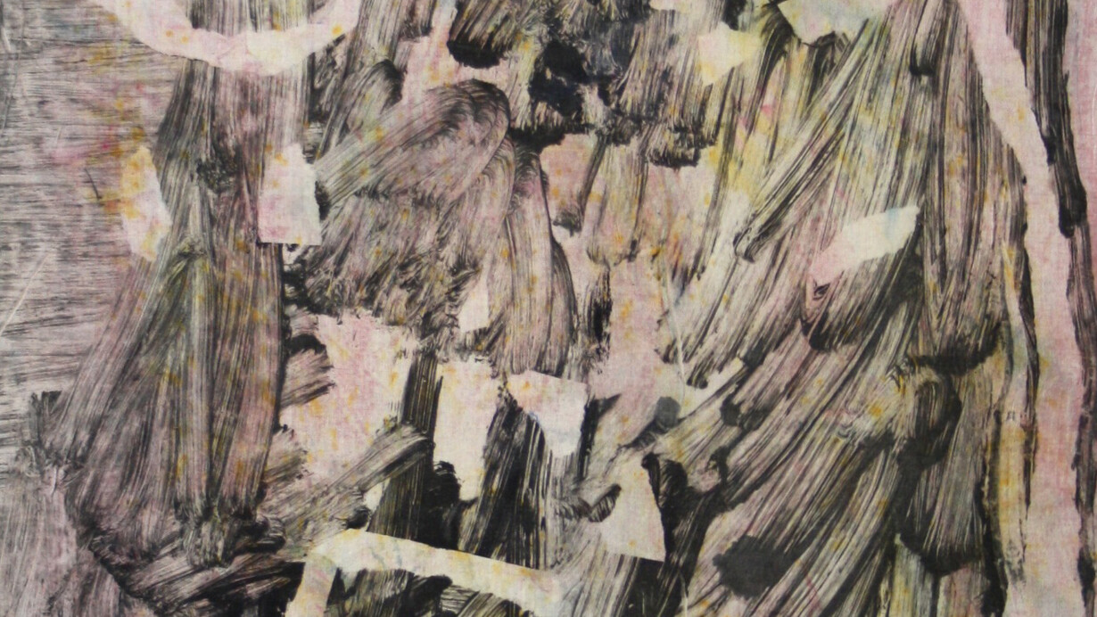 Licker, Aimée Parrott, 2014, printing ink and dye on calico, 52 x 42 cm (detail)