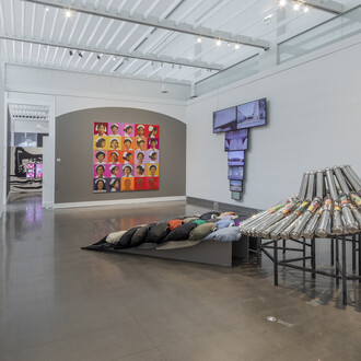 Abang-guard, Makibaka, exhibition view. Courtesy of Queens Museum