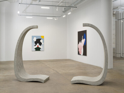 Math Bass, Monday’s child, exhibition view. Courtesy of Vielmetter Gallery