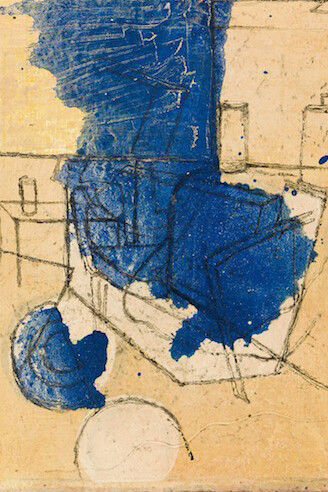 Fritz Panzer, Untitled, painting, oil and tempera on board, 20 x 20 cm