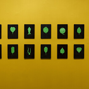 Yto Barrada, Leaf forms puzzle, vue d‘installation Kunsthalle Bielefeld, 2023. Avec l’aimable autorisation de l’artiste et de la galerie Sfeir-Semler, Beyrouth/Hambourg, © Yto Barrada
