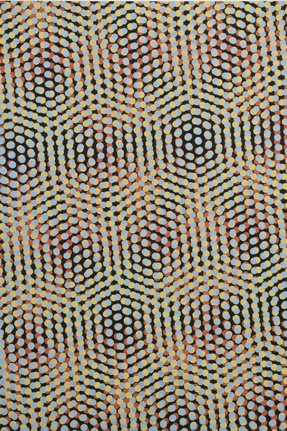 Julie Oppermann, dmk1403, 2014, Acrylic on panel, 23.5 x 19.75 inches. Courtesy of Joshua Liner Gallery