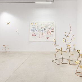 Blanca Gracia, Mala hierba nunca muere, vista de exhibición. Cortesía de la Galería Prats Nogueras Blanchard Barcelona/Madrid. Fotos por Roberto Ruiz