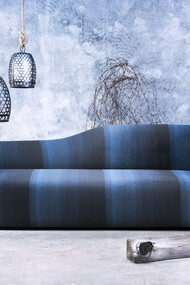 Sandra Jordan, Casa del Cielo, Suri Ombre fabric (Colina Sofa designed by Jiun Ho) 

