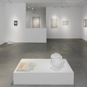Macarena Rojas Osterling, Dentro de la espuma, vista de exhibición. Cortesía de Praxis
