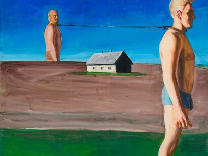 Jaan Toomik, Father and son (2022), acrilico su tela, 162 x 145 cm