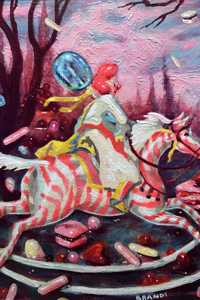 Brandi Milne, Ride the lightning (detail). Courtesy of Corey Helford Gallery 