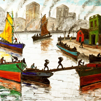 Benito Quinquela Martín, Puente de La Boca, 1945