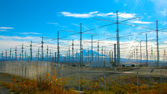 HAARP, a study in Alaska funded by the U.S. Air Force, Navy, University of Alaska Fairbanks, and DARPA, investigates the ionosphere's properties and behavior