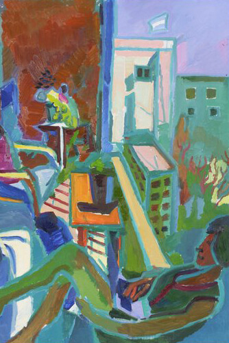 Natalia Zourabova, Balcony, Jaffa, 2024. Courtesy of Kaliner Gallery