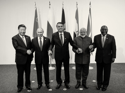 Los presidentes de Brasil, Rusia, India, China y Sudáfrica (BRICS) durante la cumbre de 2019