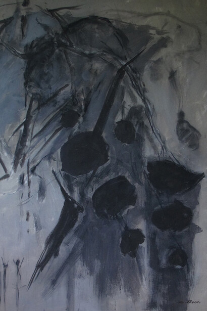 Claude Troin, Significations III, 2014, 143 x 117 cm, mixed technique on canvas