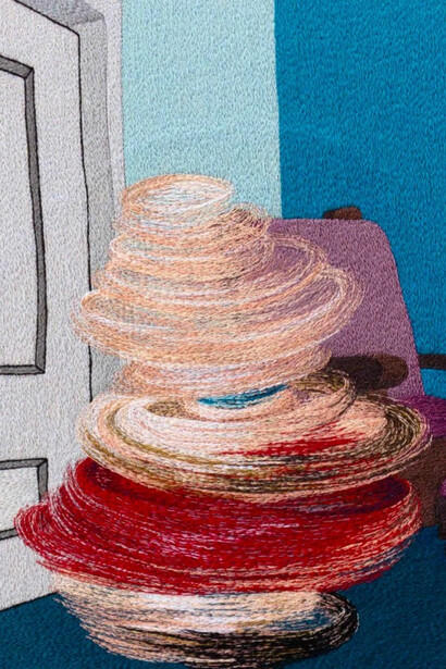 Peter Frederiksen, Just trying to leave the house can be a drain, 2024. Courtesy of Massey Klein Gallery