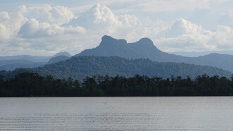 Sleeping Lady Mountain Ymas Lakes Sepik River (c) Phil Gregory
