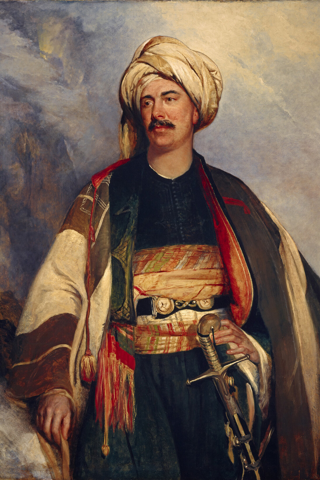 Robert Scott Lauder, David Roberts, 1796 - 1864. Artist (In Arab dress) 1840, Oil on canvas, 133.00 x 101.30 cm, Scottish National Portrait Gallery