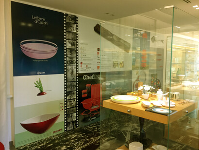 Un’immagine del restyling del Museo Guzzini di Recanati curato da Moreno Gentili