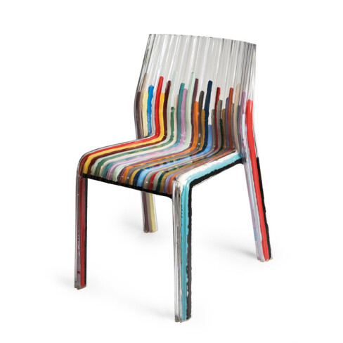 Luca Moretto, Kartell Frilly, Silicone art Colored Lines