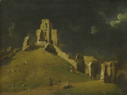 John Inigo Richards, Corfe Castle, Dorset, 1764, oil on canvas, Yale Center for British Art, Paul Mellon Collection
