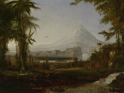 The Garden of Eden, 1852 by Robert S. Duncanson. Gift of Louis Moore Bacon.
