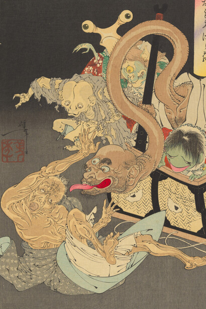 Tsukioka Yoshitoshi, The heavy basket [Omoi tsuzura], 1892