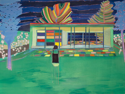 Tom Hammick, Pavilion, 2013, Oil on Linen, Courtesy of Flowers Gallery London and New York