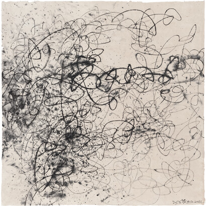 Wang Huangsheng, Moving Visions Series No.64, 2012, Ink on paper, 70 x 70 cm, Image courtesy the artist