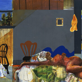 Romare Bearden (1911–1988)
Reclining Nude, 1979
Collage on board,
15½ x 23½ in.
SCAD Museum of Art Permanent Collection
Gift of Walter O. Evans and
Mrs. Linda J. Evans 
Art © Romare Bearden Foundation/ Licensed by VAGA, New York, NY
