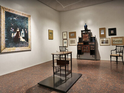 Una delle sale espositive di Palazzo Butera, Palermo, Italia