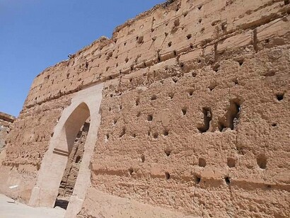 Inside view of Palais El Badiî, Marrakech-Tensift-Al Haouz, Morocco 