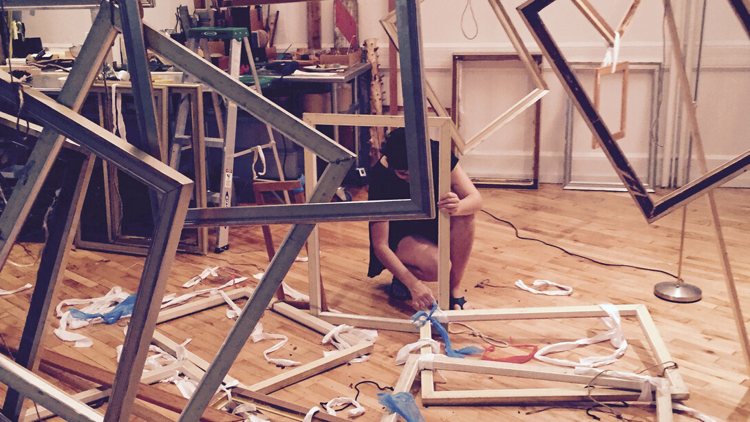 Shaqayeq Arabi, Study of an upturned ziggurat. Courtesy of the artist.