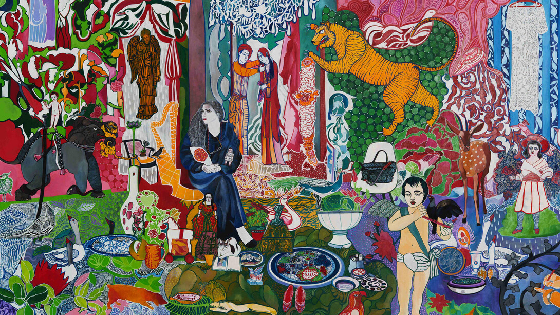 Rekha Rodwittiya, Home is wherever you are (detail), 2026. Courtesy of Sakshi Gallery
