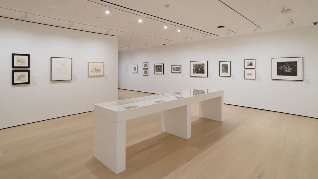 Various artists, Five centuries of works on paper: the Grunwald center at 70, exhibition view. Courtesy of Hammer Museum