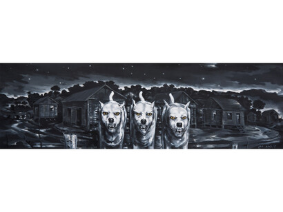 José García Cordero, “Trío“, 97 x 146 cm, acrylic on canvas, 2014