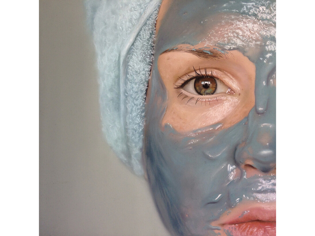 Oliver Jones, Untitled, 2015, pastel on paper, 47 x 47 cm