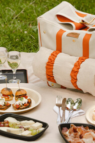 The limited-edition picnic arrives in a hand-crafted bag made in Italy