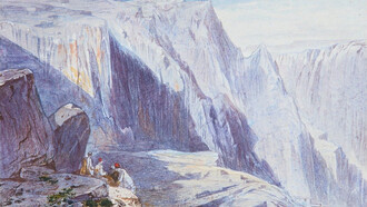 Delphi by Edward Lear features the Phaedriades