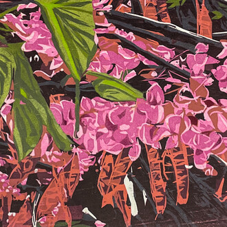 Jean Gumpper, Redbud (detail). Courtesy of William Havu Gallery