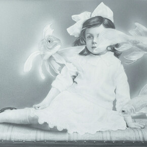 Zoe Byland, Underwater, detail, 30 x 50 cm, acrylic, airbrush on canvas, dorothycircusgallery