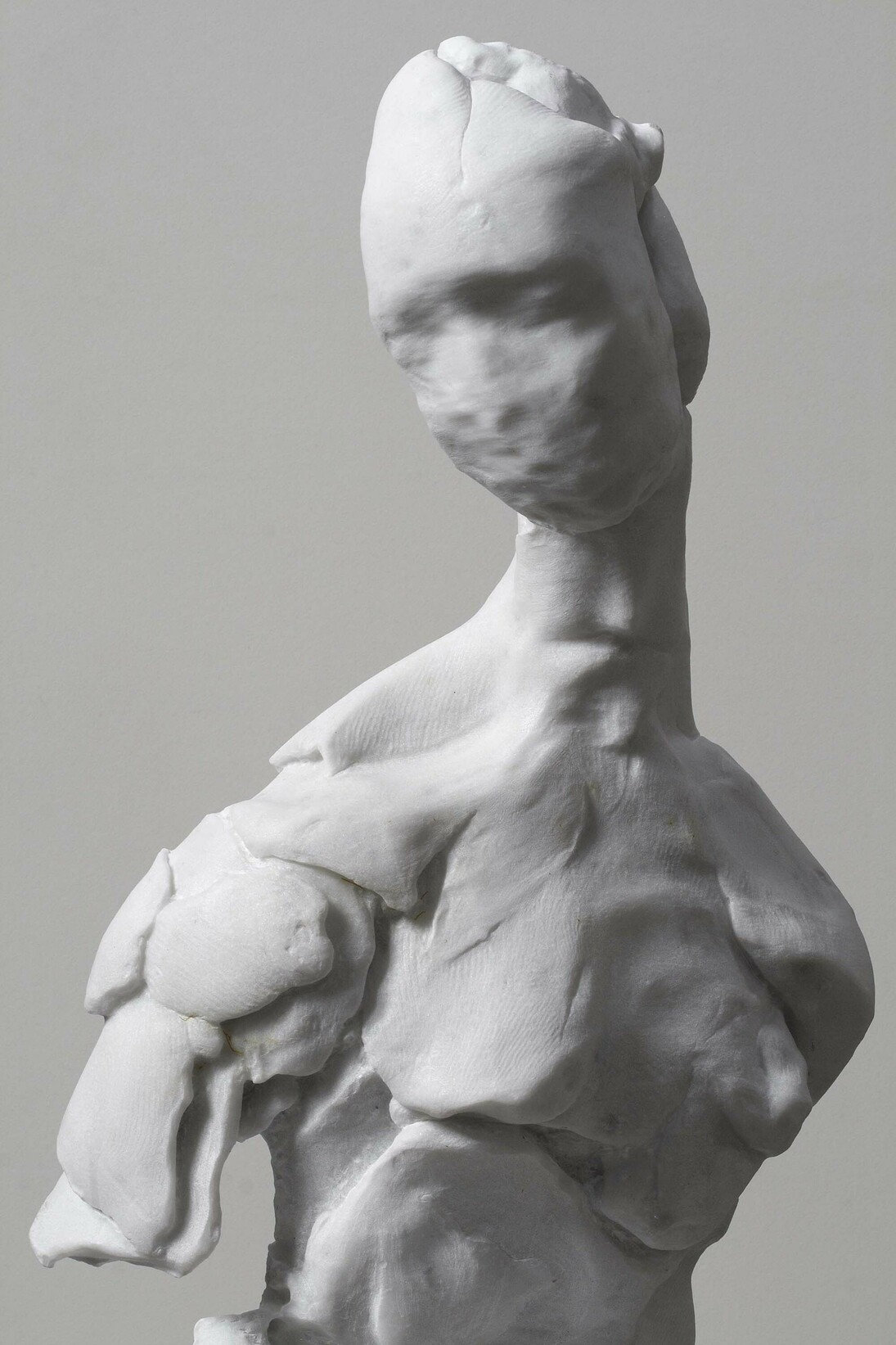 Nicola Samorì, Untitled, 2014, carrara marble, 62 x 27 x 36 cm