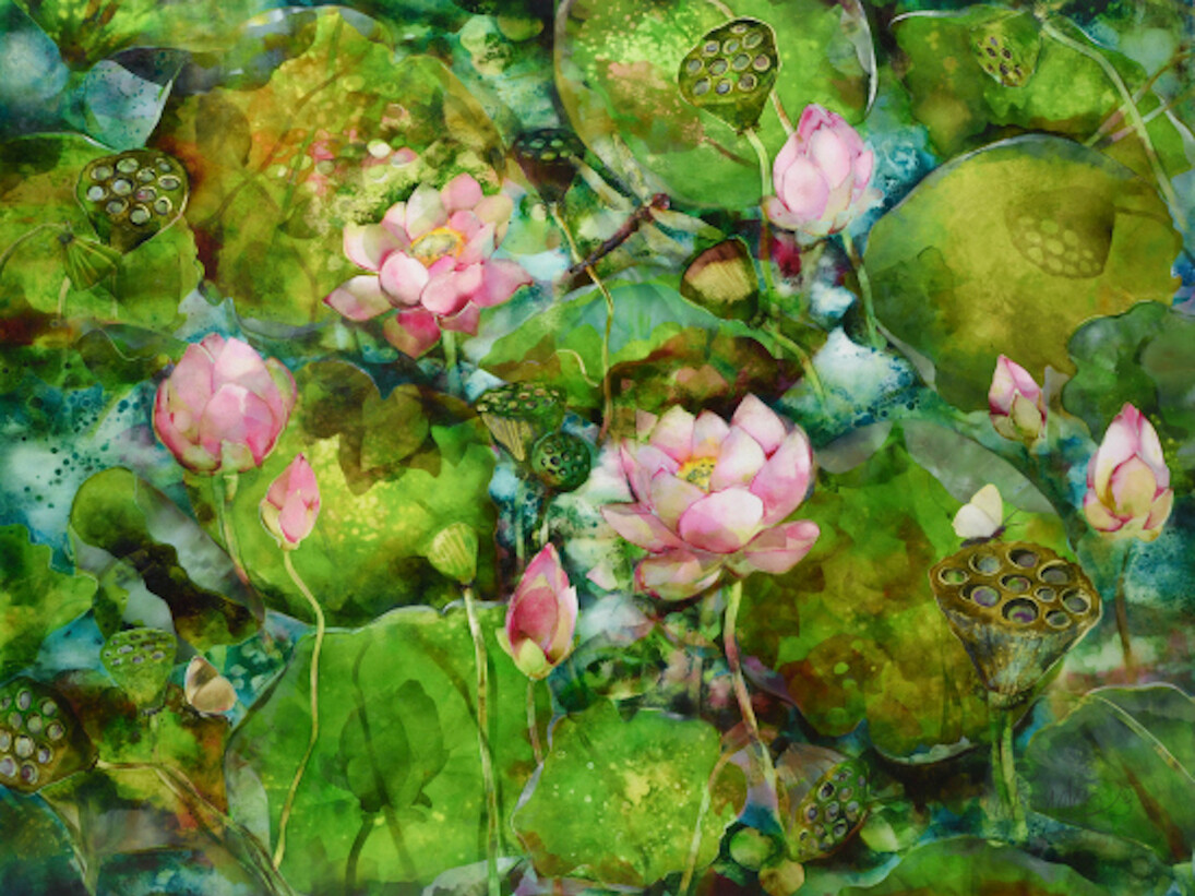 Lotus Pond I, Bintan, Indonesia 78x103, 1995. Courtesy of Gallery Ffin y Parc