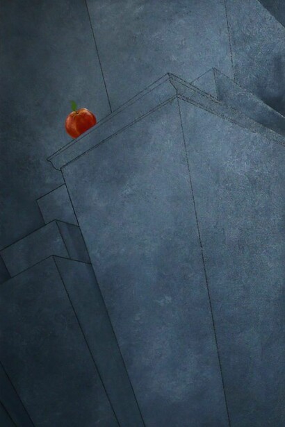 Trygve Amundsen, What Now, NYC? Oil on Canvas, 47" x 28" x 1.5"
