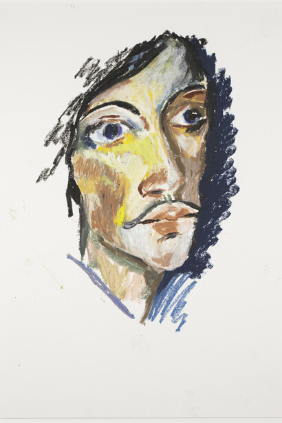 Isabel Nolan, Young John Donne I, 2015, oil pastel and pencil on paper, 56 x 43 x 3 cm, framed, Courtesy of the artist and Kerlin Gallery, Dublin 
