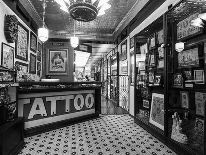 Interior de un estudio de tatuajes